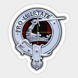 Clan Wallace Crest & Tartan Sticker